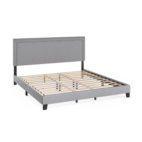 Winston Porter Carlester Upholstered Low Profile Platform Bed & Reviews ...