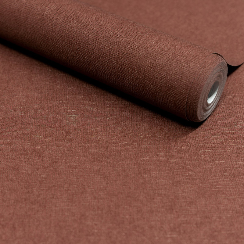 Surfaces Collection Natural Texture Wallpaper Roll, Terracotta Red