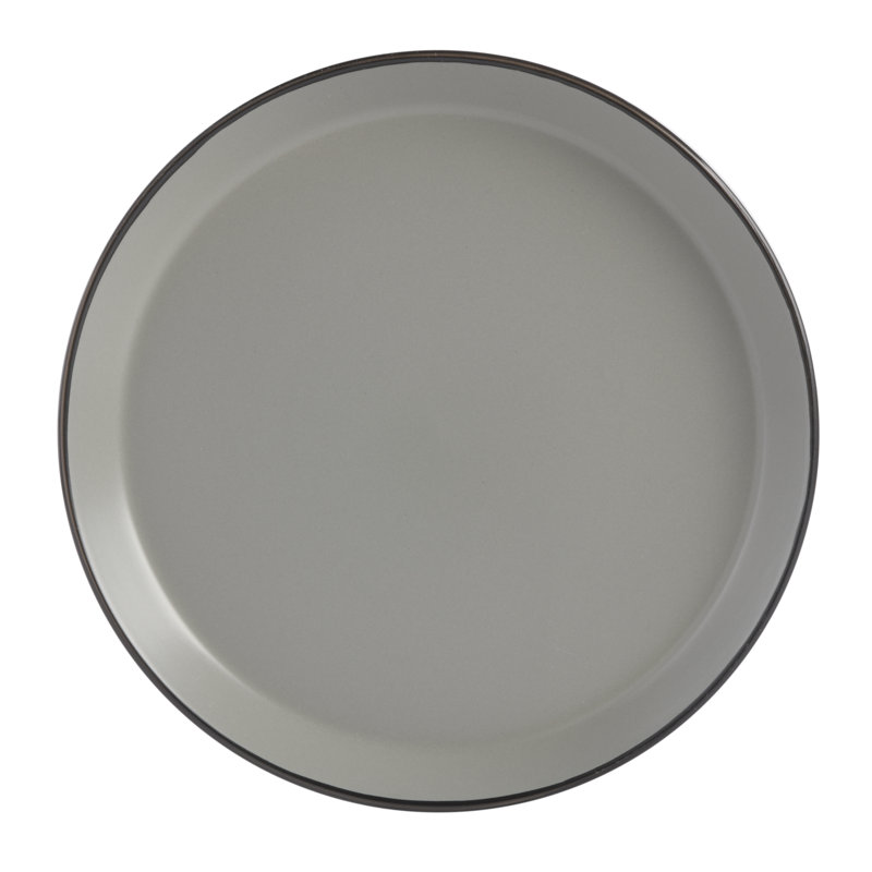 Matte Gray Ceramic 12-Piece Dinnerware Set for Four