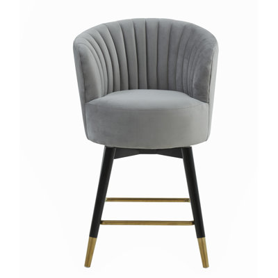 Liana Swivel Upholstered Counter Stool