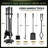 5-Piece Fireplace Tools Set with Stand, Heavy Duty Wrought Iron