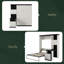 Lit escamotable double avec bureau, tablettes et armoires de rangement