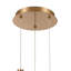Luminaire suspendu 24 po Cosper en laiton naturel avec tire-bouchon transparent-312463144