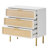 Concezia 31.5" W Rattan Boho 3 Storage Drawer Dresser 