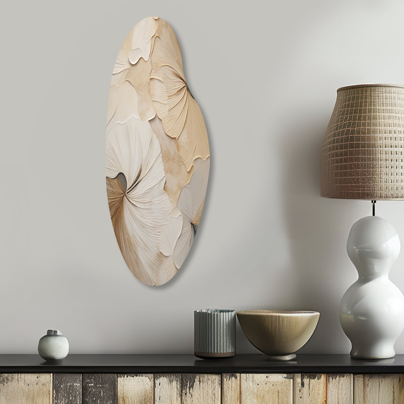 Euharlee - Flowers Curved Shape Irregular Metal Wall Decor, 30" H x 11" W