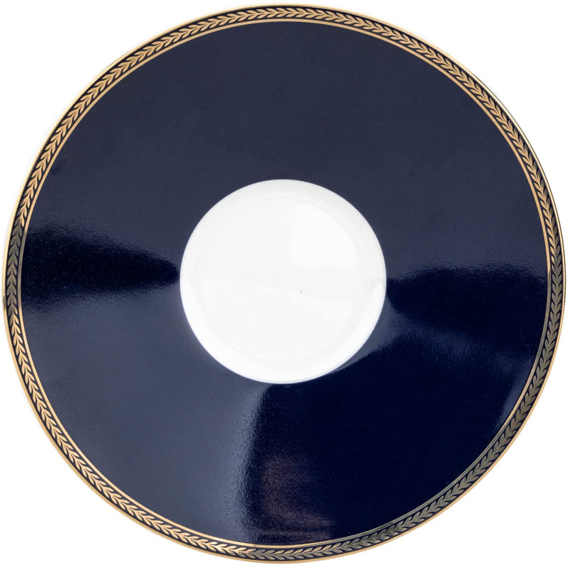 Charnay Porcelain Teacup and Saucer, Blue/White