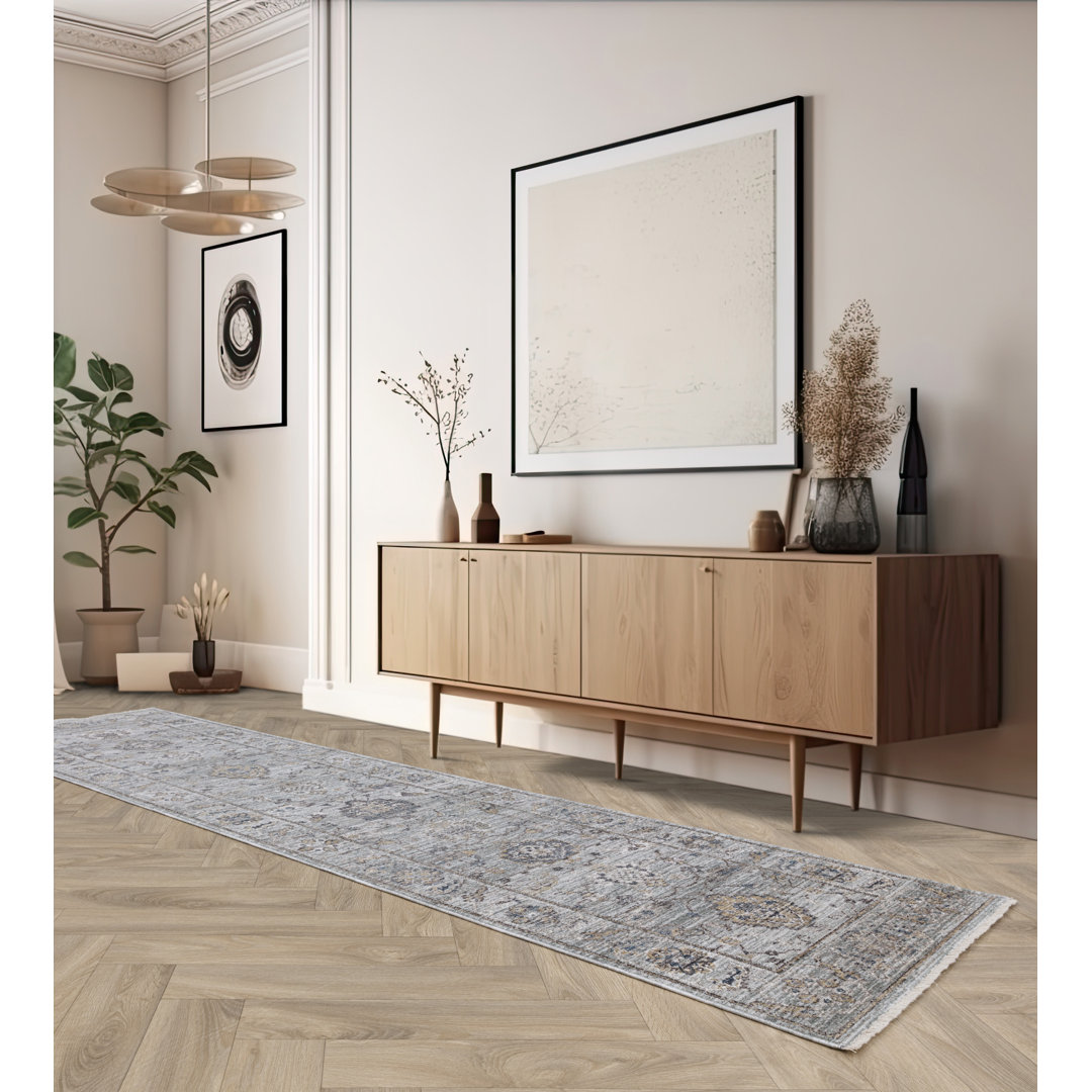 Dhurrie-Teppich Chavonda in Beige