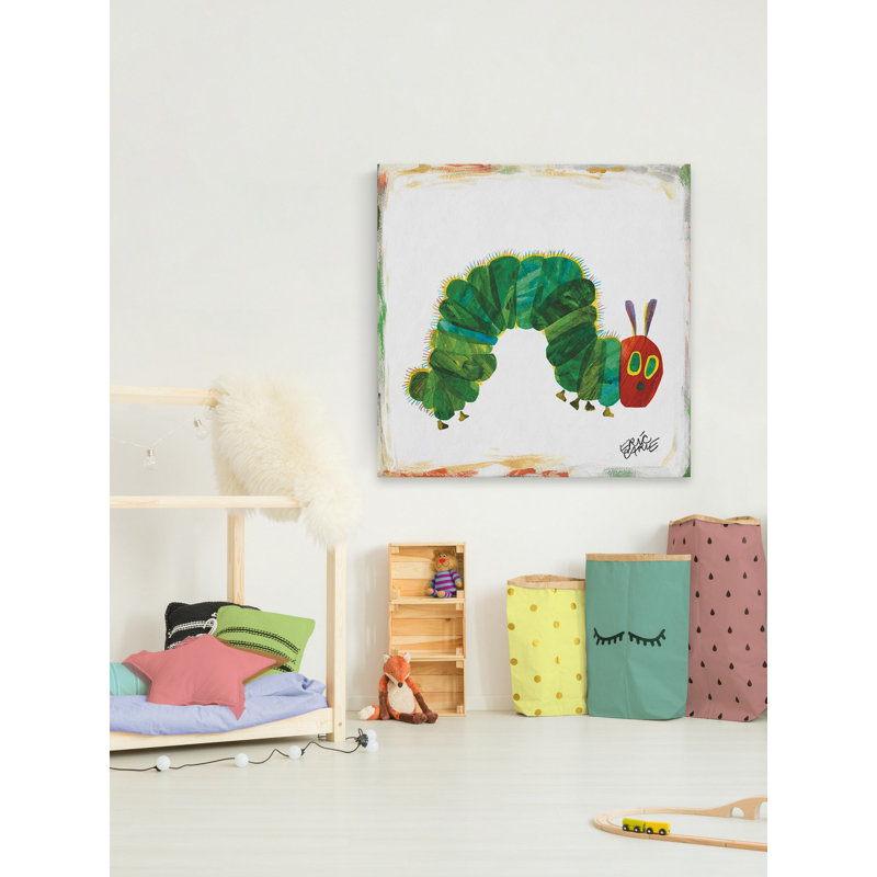 Caterpillar Crawl II Print on Wrapped Canvas, 12" H x 12" W x 1.5" D