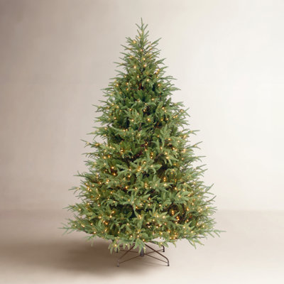 Flocked Pre-Lit Fir Christmas Tree