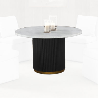 Aanijah Marble Top Round Dining Table