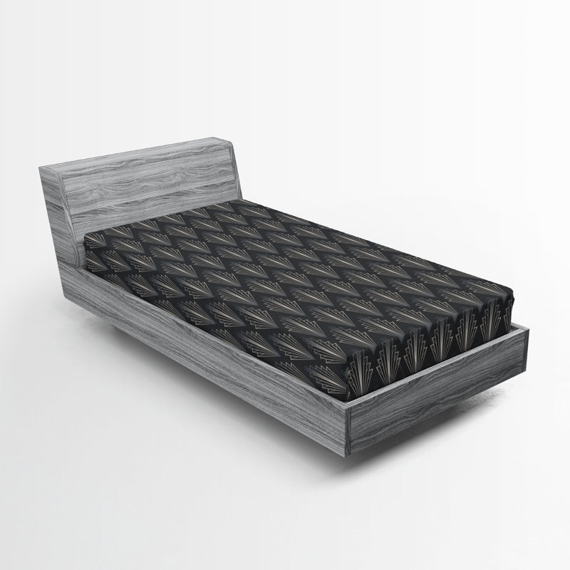Drap-housse Ambesonne Art Deco, Drap-housse de taille simple