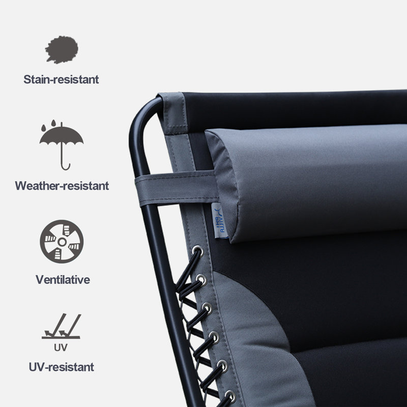 Fauteuil inclinable zéro gravité avec coussin Talecia, Gris