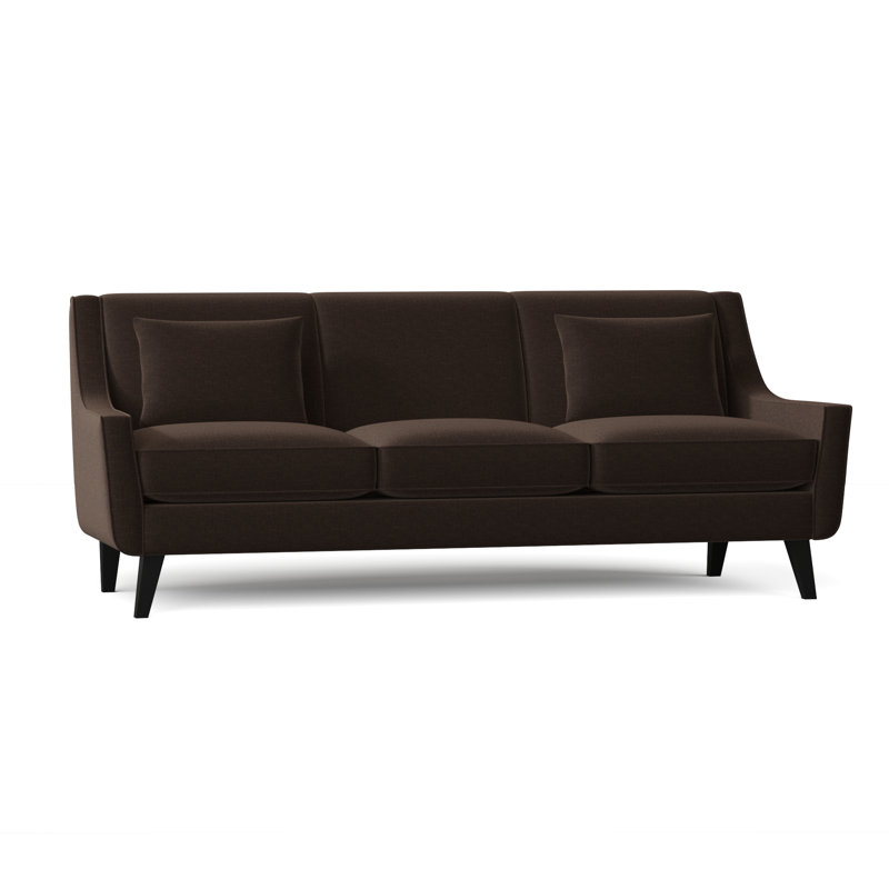 Canapé à accoudoirs évasés 85 po avec coussins réversibles Gros 85 po, Chenille Napa Brown
