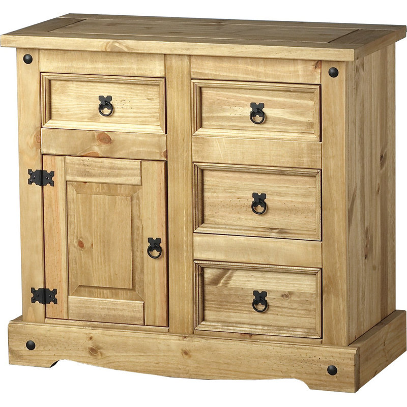 Castillon 4 Drawer 91.44Cm W Solid Wood Combi Chest