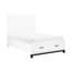 Lit plateforme double avec rangement - fini blanc rustique et pratique