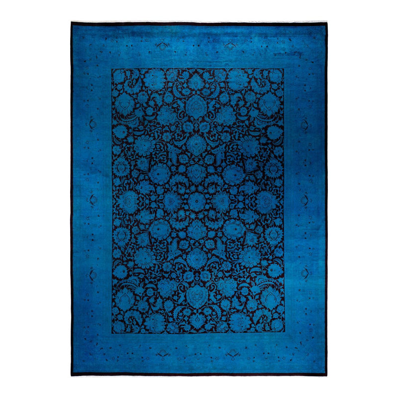 Tapis bleu noué à la main Weirsky - One-of-a-Kind Weirsky
