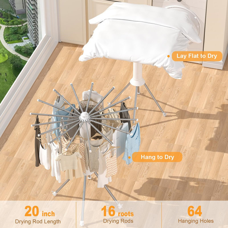 Four-Legged Clothes Drying Rack