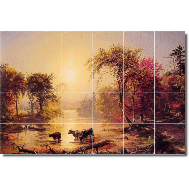 Carreau de céramique décorative 36 po x 24 po 6 po x 6 po, Country 02329