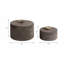 Sagebrook Home 2-Pieces Harare Suede Boxes With Stone Knob, Gray