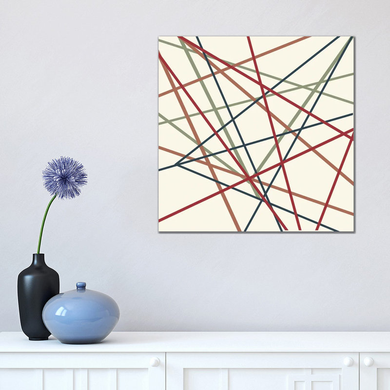 Lined II 1 Piece Wrapped Canvas Painting
