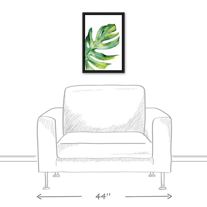 Feuille palm-cadre photo sur toile