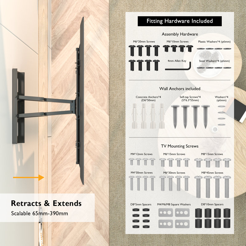 Pamplona Symple Stuff Single Screen Wall Mount