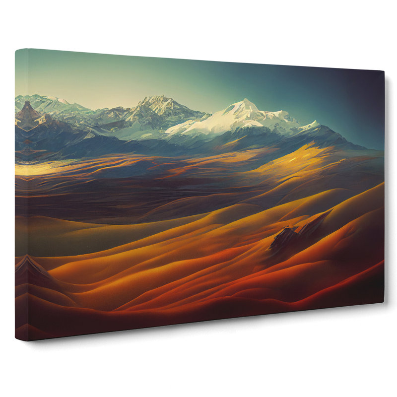 Appealing Mountain Landscape - Wrapped Canvas