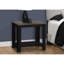 Table d'appoint pour bureau ou chambre à coucher, tablette à deux niveaux, surface en bois gris, cadre noir, coin-détente d'une profondeur de 23,28 pouces, hauteur de 22