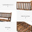 Chaise berçante en bois de noyer avec style bûche pour deux - et confortable patio, cour, jardin 2 à partir de patio et siège arrière