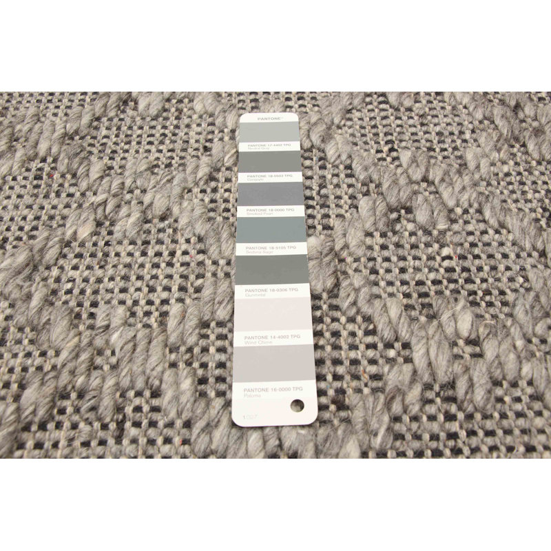 Tapis gris rectangulaire unique de 5 pi 3 po x 7 pi 7 po Henar