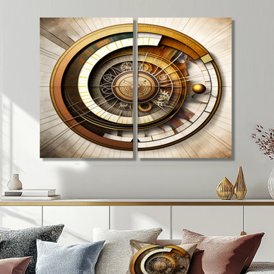 «Caclulation The Universe», art mural rétro en spirale