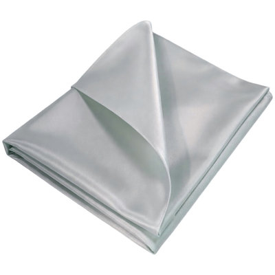 Tissu Habotai en soie 100% mûre 44 po de largeur 44 po - Soie de qualité supérieure 8A 8A pour les doublures, les écharpes et la couture à faire soi-même (gris argenté)
