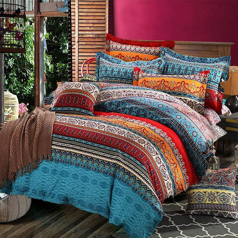 Nayoroom Twill Geometric Shapes Duvet Cover Set, Full Duvet Cover