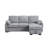 91"W Chenille Fabric Reversible Sleeper Sectional With Storage Chaise, Drop-Down Table, Cup Holders And Charging Ports-35993648