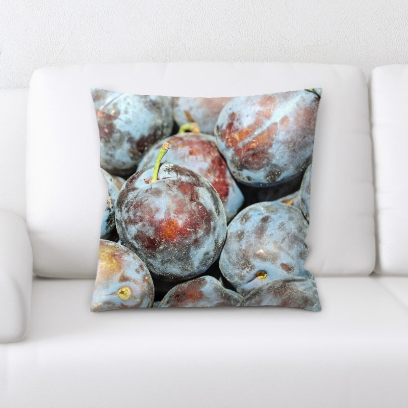 Coussin décoratif prune