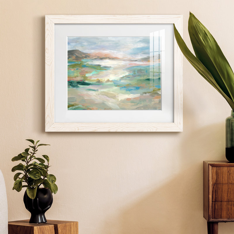 Vallée luxuriante - peinture encadrée, H 20 po x l 17 po x P 1,5 po, Blanc