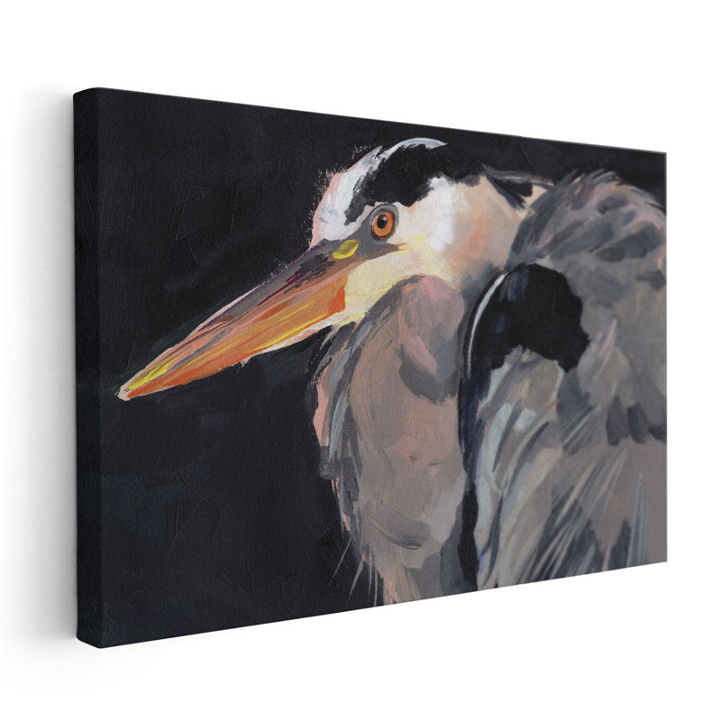 «Great Heron II», reproduction d'art sur toile, H 20 po x l 30 po