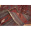 Tapis de couloir rouge en laine de conception unique 8 pi 4 po x 2 pi 0 po