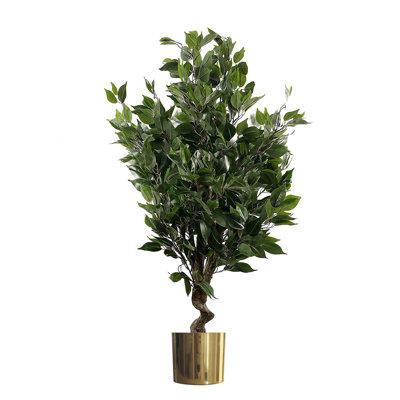 Annistyn 110cm Faux Ficus Tree in Metal Pot