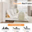 Smart Adjustable Bed Frame / 50" Upholstered Wingback Headboard / No Box Spring Needed-1091225607-1091225605