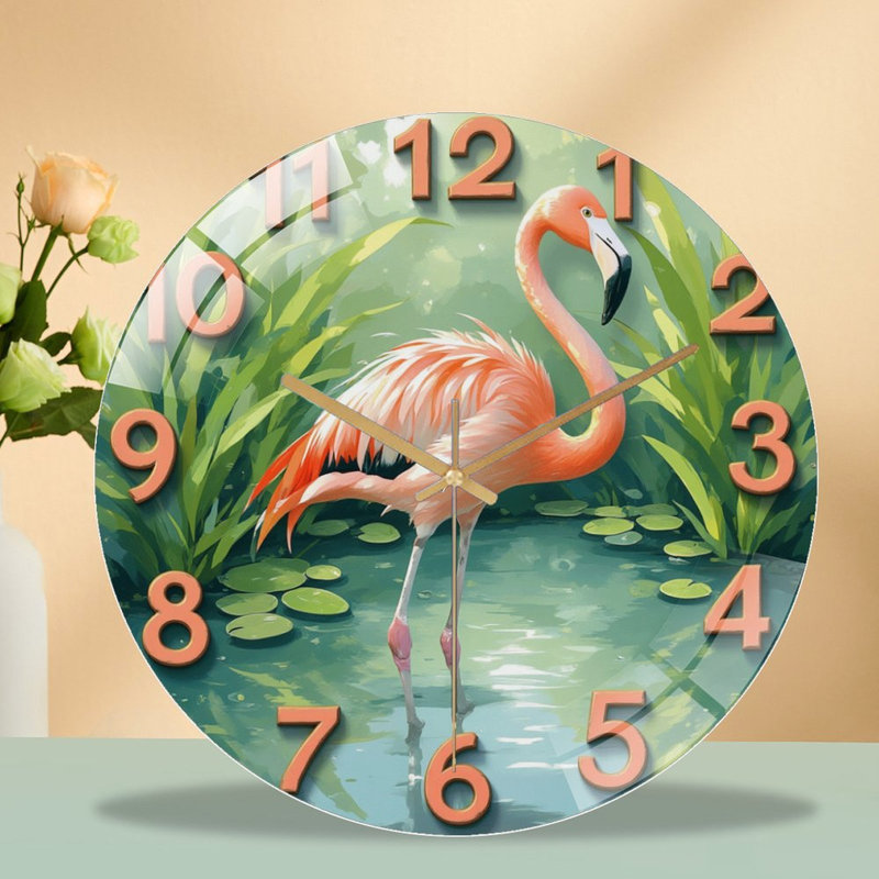 Horloge murale Flamingo