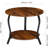 Small Round Coffee Table With Open Storage,23" 2-Tier Coffee Side Tables For Small Space, Accent Centre Table Circle Sofa End Table With Wooden Table Top For Living Room Bedroom