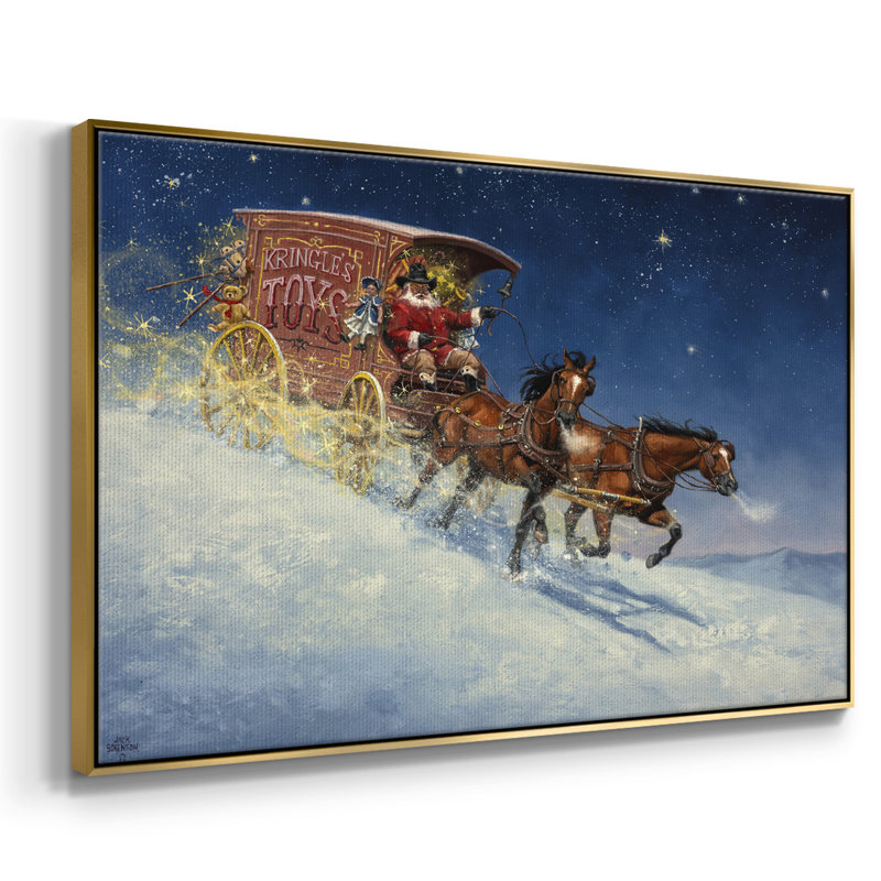 Nick of Time - reproduction de cadre flottant sur toile, Or, H 17 po x l 25 po x P 2 po