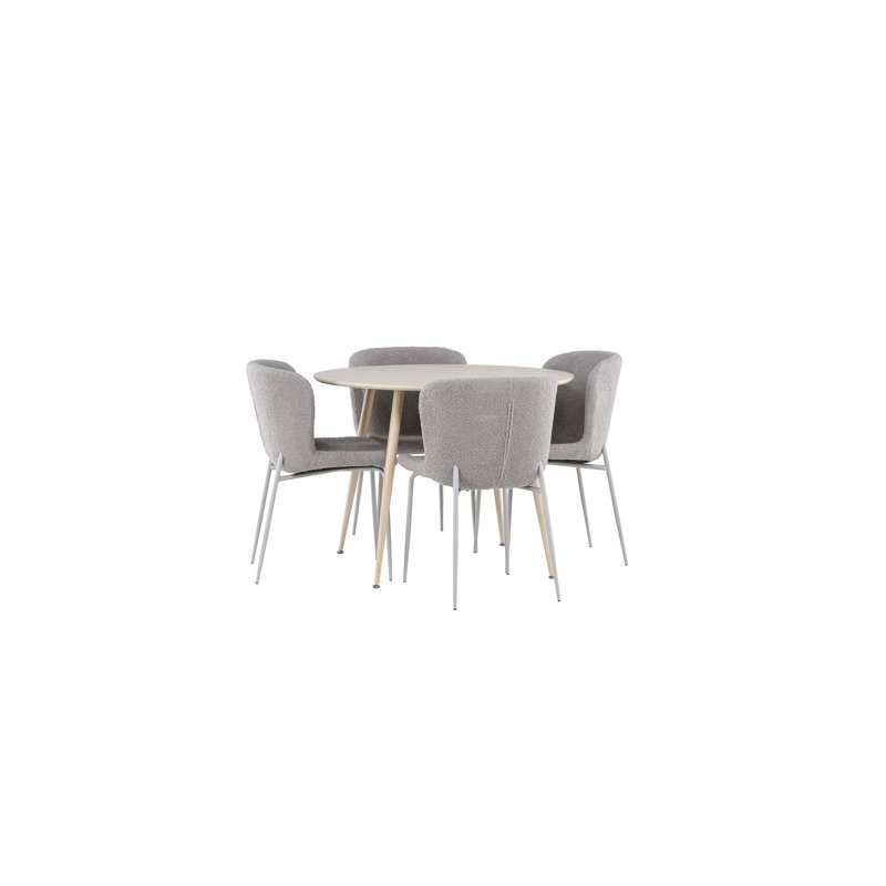 Traylor 4 - Person Dining Set, White