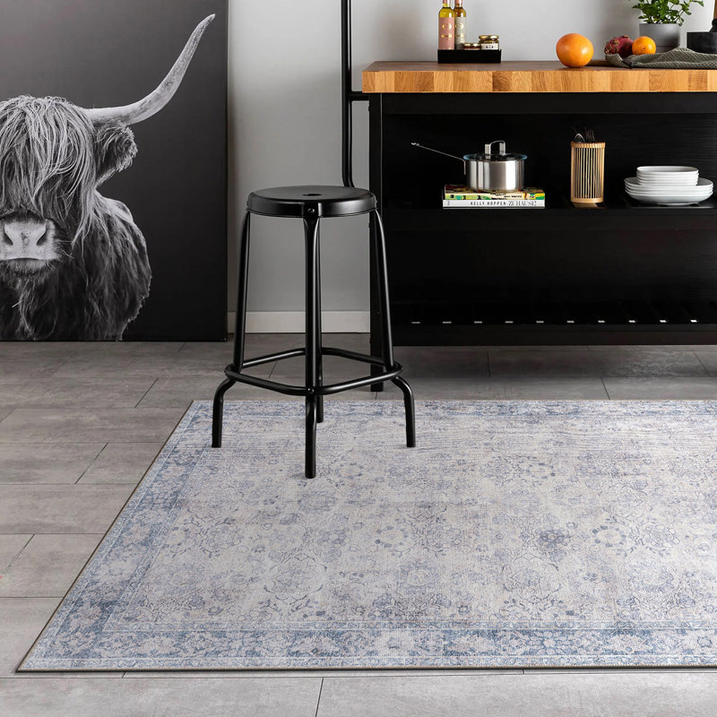Tapis transitionnel à bordure antidérapant et transitionnel, Rectangle 3 pi 4 po x 5 pi