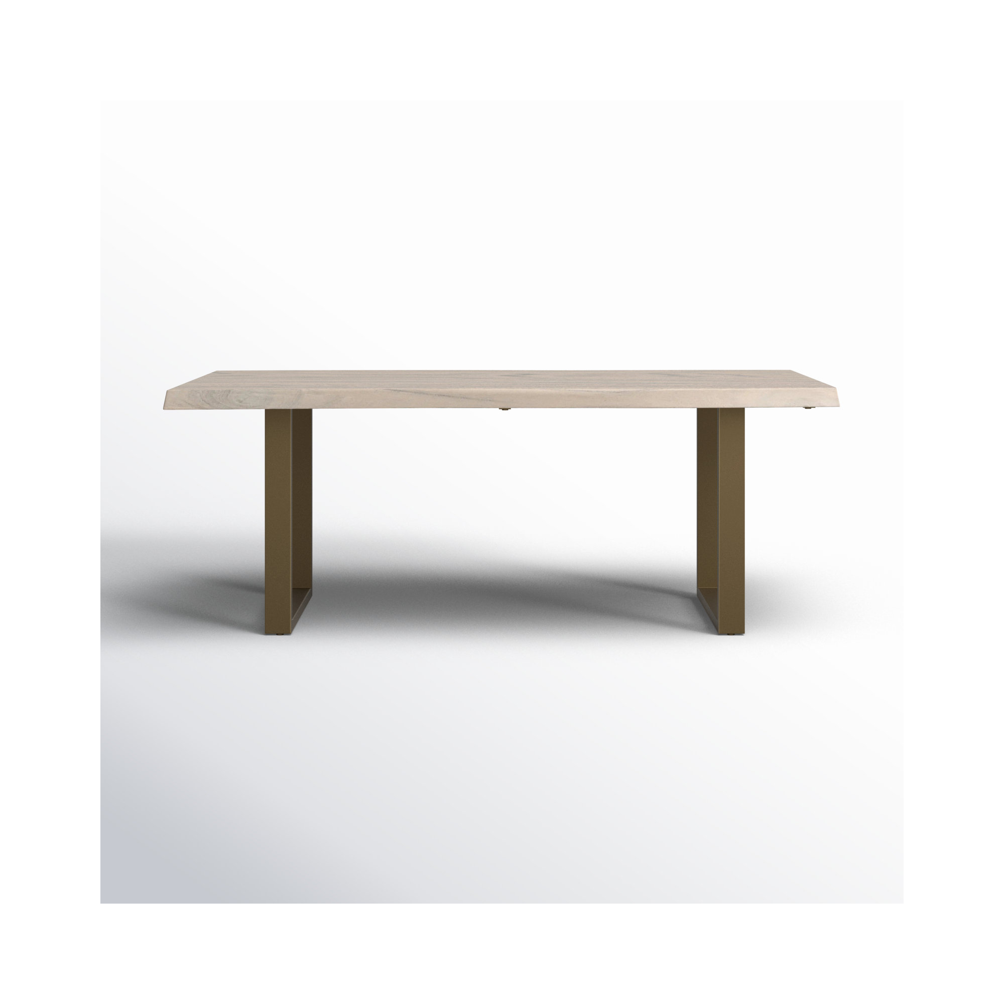 Colin Dining Table, 29.75"H x 79"L x 40"W, Black, White Wash