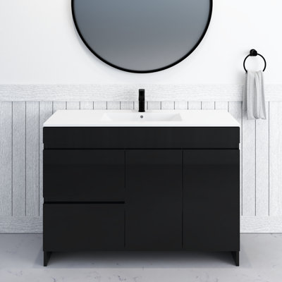 Shalem 48'' Free Standing Single Bathroom Vanity with Porcelain Top -  Ebern Designs, 403DB29A753D449FB869478FE3A7065E