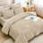 Andency Oversized Queen Size Comforter Set with Sheets Khaki - 7 Pieces Bed in a Bag Oversized Queen Boho Tufted Lightweight Bedding Sets with Comforter, Sheets, Pillowcases & Shams-124621827-124621815