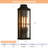 32” Matte Black Outdoor Wall Sconce With Ripple Glass, Hardwired Weatherproof Exterior Light, E26 Porch & Garage Lantern-201860162