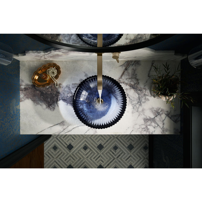 Salute Vessel Bathroom Sink, Translucent Doe